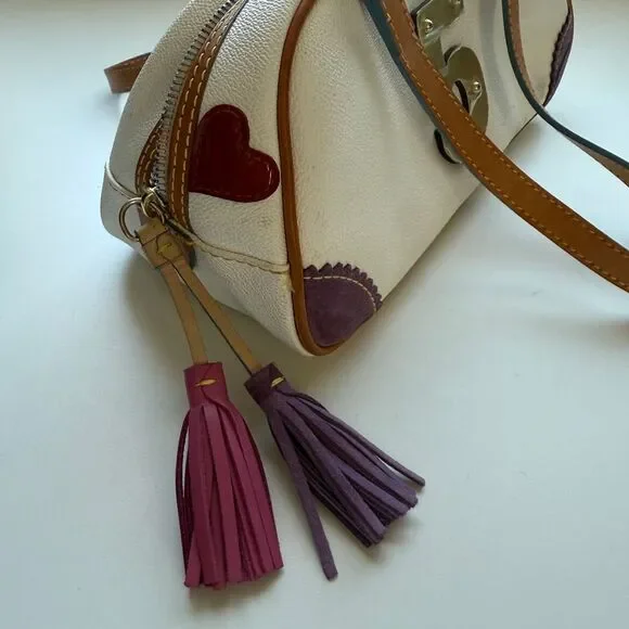 Dooney & Bourke Alphabet Charm Letter Bag Lindsay Lohan Y2K, White Leather - Picture 7 of 8